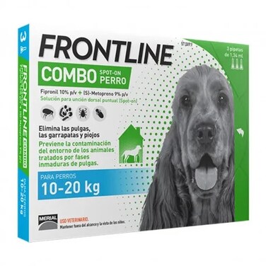 Frontline Flea &amp; Tick Spot On Combo for Dogs &amp; Home Protection Medium - 3 Pipettes