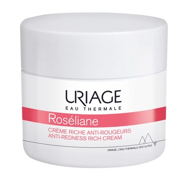 Uriage Roseliane Redness Relief Face Cream 1.7 fl.oz., Hydrating Moisturizer for Sensitive Skin Prone to Redness, Soothes and Decrease visible Redness, Makeup Base, Non Comedogenic