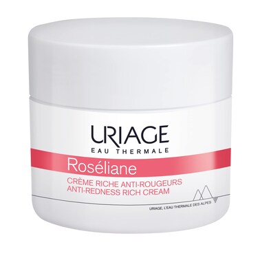 Uriage Roseliane Redness Relief Face Cream 1.7 fl.oz., Hydrating Moisturizer for Sensitive Skin Prone to Redness, Soothes and Decrease visible Redness, Makeup Base, Non Comedogenic