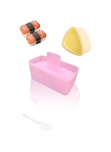 Sweet seven 4-Pack Onigiri Mold Set - Rice Mold Maker Kit for Kids' Lunch, Bento, and Home DIY - Classic Triangle Rice Ball Maker Sushi Mold