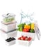 Fruit Vegetable Saver Container, Food Storage Containers Set with Removable Colander/Lid/Vent/Handle, Leakproof Durable Airtight Organizer Bins for Fridge Salad Keep Fresh Picnic Camping (5 Pieces)