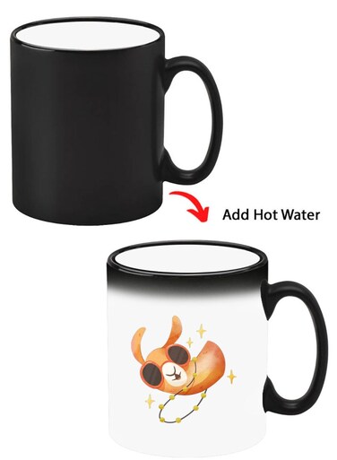 Color Changing Heat Sensitive Ceramic Mug, Image Revealed When HOT Liquid is Added! Camel wearing goggles