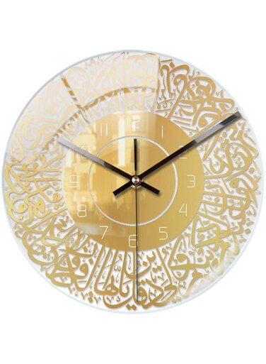 ZUOMIDIE Islamic Wall Clock,Acrylic Wall Clock 3D Wall Clock with Arabic Language Wall Clock Silent Home Decor Gift(CC123)