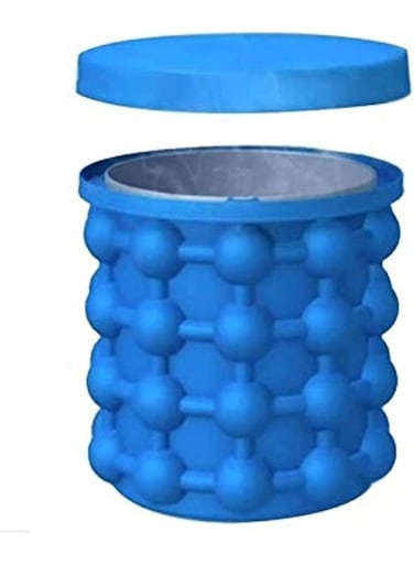 Ice Cube Maker Genie By Primex - Space Saving Ice Cube Mold With Revolutionary Design - Nontoxic Easy Release Ice Bucket With Airtight Lid For Odorless Ice Cubes Magic Ice Wizard Gift