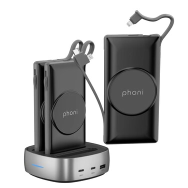 Phoni 3 in 1, 10000mAh Wireless Power Station