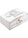 Hicarer Wedding Ring Box Ring Bearer Box And Then Two Become One Mr. and Mrs. Diamond Wooden Wedding Ring Box Holder for Wedding Decor Elegant Wedding Gift Box, 5W x 6D x 2H (White)