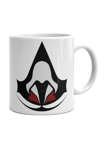Print Ceramic Printed Mug White/Black/Red
