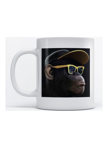 Mug Gorilla Cool for Coffee and Tea White