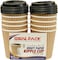 Ideal Pack Kraft Paper Ripple Cup with Lid, 8oz, Pack of 10pcs, Brown &amp; Black