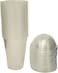 Ideal Pack Clear Pet Cups with lid, 12oz, Pack of 25pcs, Clear