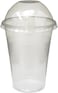Ideal Pack Clear Pet Cups with lid, 12oz, Pack of 25pcs, Clear
