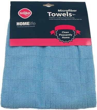 Premium Microfiber Kitchen Towels Set &ndash; Super Absorbent, Quick Dry, Lint-Free Cleaning Cloths for Kitchen, Dishes, Countertops &amp; Household Use Reusable Towels for Cleaning &amp; Drying (Blue)