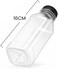 Premium 330mL Transparent Plastic Bottle - Black Cap