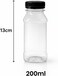 Premium 500mL Transparent Plastic Bottle- Black Cap