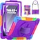 Case for Samsung Galaxy Tab A9 Plus 11 Inch with Screen Protector &amp; 360 Degree Swivel Kickstand &amp; Hand Shoulder Strap for Galaxy Tab A9+ 2023 Model (SM-X210/X216/X218), Purple