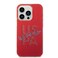 CG Mobile U.S. Polo Glitter Script Card Case for iPhone 14 Pro, Elegant Design, Built-in Card Holder, Shock-Resistant, Slim &amp; Durable, Easy Access to Ports &amp; Buttons - Red
