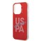 CG Mobile U.S. Polo Glitter Script Card Case for iPhone 14 Pro Max, Elegant Design, Built-in Card Holder, Shock-Resistant, Slim &amp; Durable, Easy Access to Ports &amp; Buttons - Red
