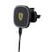 Ferrari MagSafe Car Charger 15W   Wireless Fast Charging, Aluminum Body, Secure Magnetic Hold, Overheat Protection, Universal Compatibility, Sleek &amp; Durable Design - Black
