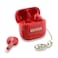 GUESS Charm TWS Wireless Earphones with Glossy Effect &amp; Classic Logo Print, Bluetooth Connectivity, 20H Playtime, Red

