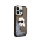 Karl Lagerfeld Liquid Glitter Hard Case With NFT Karl Head For iPhone 16 Pro Max - Black