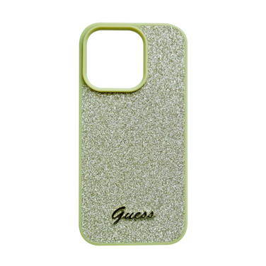 Guess FixedGlitter Hard Case For iPhone 16 Pro- Gold