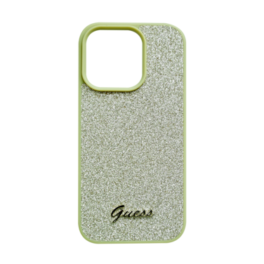Guess Fixed Glitter Hard Case For iPhone 16 Pro Max - Gold