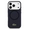Lacoste MagSafe Silicone Case with Metal Logo for iPhone 17 Pro Max, Drop Protection, Sustainable Packaging, Slim Profile, Easy Snap-On Design - Navy