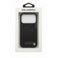KARL LAGERFELD PU Grained Case with Card Holder &amp; Monogram Hot Stamped Pattern Design for iPhone 17 Pro - Black