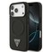 Guess MagSafe PU Leather Case for iPhone 17 Pro Max, Slim Profile, Drop Protection, MagSafe Compatible, Comfortable Grip, Sustainable Packaging &ndash; Black