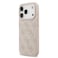 حافظة Guess MagSafe من الجلد PU لهاتف iPhone 17 Pro، شعار كلاسيكي وتصميم ختم حراري لزهرة الفاوانيا، تصميم نحيف، خفيف الوزن، صديق للبيئة - أسود