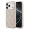 حافظة Guess MagSafe من الجلد PU لهاتف iPhone 17 Pro، شعار كلاسيكي وتصميم ختم حراري لزهرة الفاوانيا، تصميم نحيف، خفيف الوزن، صديق للبيئة - أسود