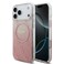 Guess MagSafe PC &amp; TPU Case with Gradient Glitter for iPhone 17 Pro Max, Drop Protection, Slim Profile, Comfortable Grip, Lightweight Design, Sustainable Packaging - Pink