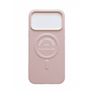 KARL LAGERFELD MagSafe PU Case with Karl RSG Logo Buttons for iPhone 17 Pro Max - Pink