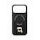 KARL LAGERFELD PU Leather Case with Karl &amp; Choupette Head Pins for iPhone 17 Pro Max - Black