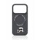 KARL LAGERFELD PU Leather Case with Karl &amp; Choupette Head Pins for iPhone 17 Pro - Grey