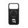 KARL LAGERFELD PU Leather Case with Karl Head Pins for iPhone 17 Pro - Black