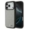 غطاء ماغسيف من جلد PU بتصميم على شكل مقعد من BMW لجهاز iPhone 17 Pro Max، تصميم رفيع، حماية ضد الصدمات، متوافق مع ماغسيف، سهل التثبيت، رمادي