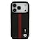 BMW PU Leather Case with Perforated Stripes &amp; Metal Logos, Drop Protection, Slim Profile, Compatible with MagSafe System, Easy Snap-On, Made for iPhone 17 ProMax - Black/Red