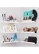 6 Pack White Acrylic Shelves, Self-Adhesive 15" Floating Shelf Wall Mount for Kids Bookshelf, Display Ledge Shelves for Bathroom, Living Room, Bedroom, Kitchen