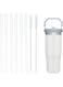 Plastic Straws for Stanley Iceflow 30oz Tumbler,6 Pack Replacement Clear Straws with 2 PCS Straw Cleaner Brush, Reusable Straw for Stanley 30 oz Iceflow Flip Cup (Clear, for Stanley Iceflow 30oz)