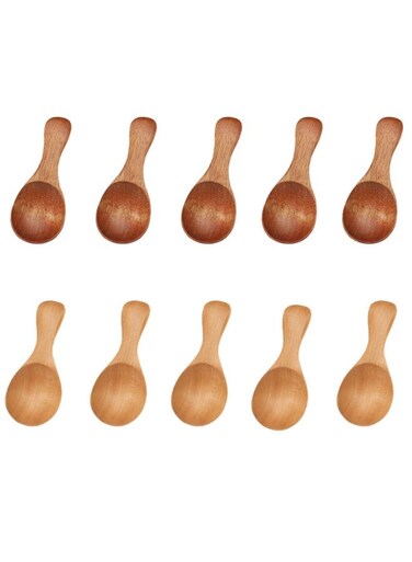 pcs Small Wooden Spoons, Mini Condiment Spoons Mini Condiment Spoons Tiny Teaspoon Wood Serving Utensils for Sauces Salt Sugar Spices Jars Dips Honey