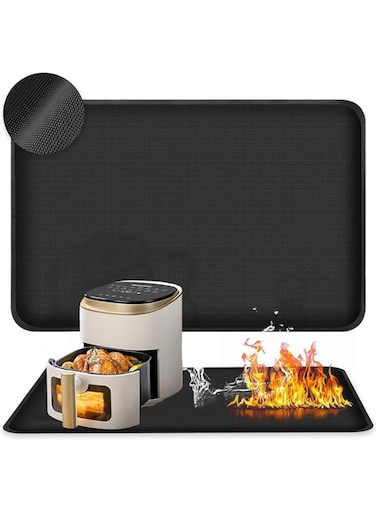 Angju Heat Resistant Mats for Countertop - Firproof 45 * 38cm Heat Resistant Mats for Air Fryer - Kitchen Countertop Protector Hot Pad for Air Fryer, Coffee Maker, Stand Mixer