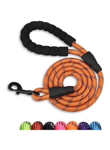 Panykoo 5/6 FT Strong Pet Dog Leash with Soft Padded Handle,Highly Reflective Rope for Night Walking,360-Degree Rotating Metal Buckle Without Tangles,Suitable for Small,Medium and Large Dogs.(5ft)