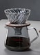 V60 Pour Over Coffee Maker Set,600ML Coffee Server With Glass Coffee Dripper,2 in 1 Hand Drip Coffee Set Home or Office