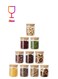 Set of 10-180ML Borosilicate Glass Spice Jar With Bamboo Lids