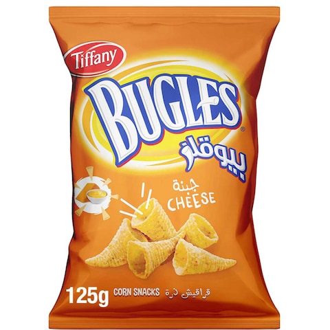 Tiffany Bugles Crispy Corn Cheese Snacks, 125g