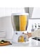 BAUT Food Grain Storage Container Large Capacity 4-Grid Rice Dispenser Rotatable Sealed Grain Food Storage Box Rice Bucket Dry Food Fruit Box for Home Kitchen (white)
