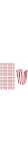 GMQG set of 24 pieces Popcorn Boxes, Snack Containers for Carnival Party Supplies, Movie Night, Birthdays, Red and White colour (Stripe)
