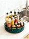 360-degree rotating storage rack, household countertop storage rack, corner spice tray, kitchen spice rack