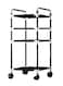4-Tiers Multifunction Moveable Portable Kitchen Organizer Racks Floor Pot Racks Washbasin Storage Racks Serving Tray With Rolling Wheels for Kitchen Bedroom 43x35x89 cm